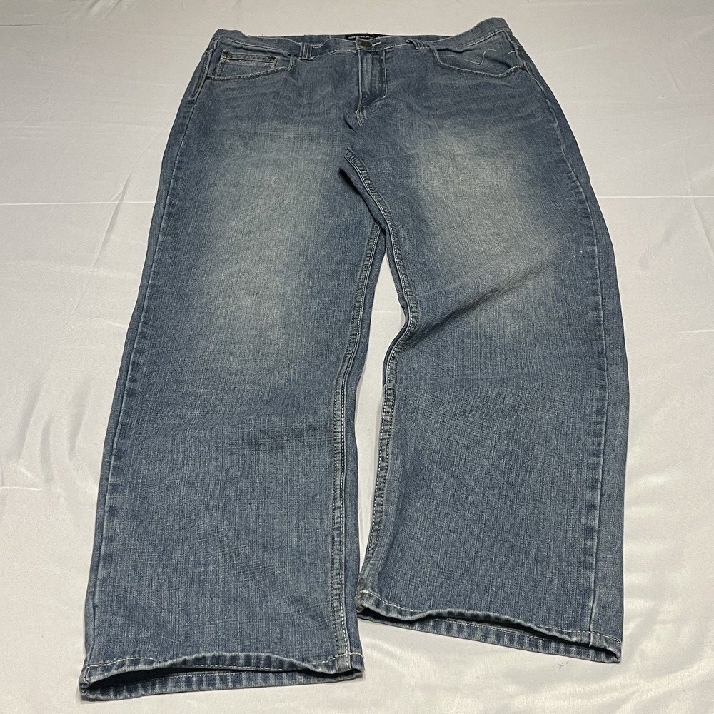 Y2K Baggy Loose jeans Men's Fits 38x34 Grunge Skate Faded Denim